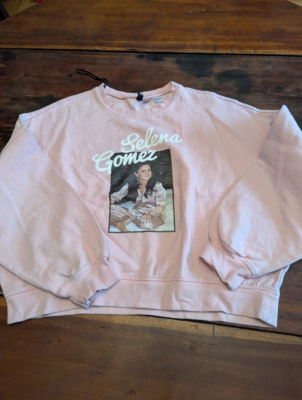 Selena Gomez/HM Graphic Crewneck Sweatshirt - Light Pink